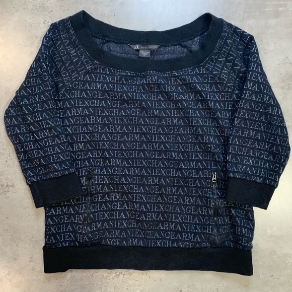 Authentic Armani Exchange 3/4 Sleeve Crewneck Sweater, Size  L - Picture 9 of 9